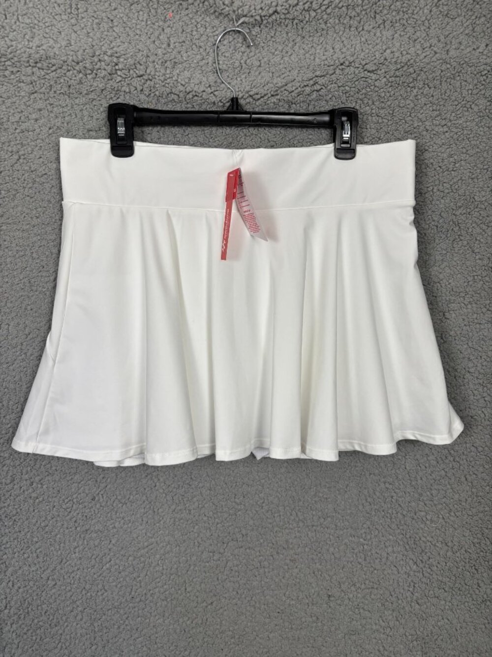 Ewedoos White Pleated Tennis Skirt/Skort X-Large Built-In Shorts Pocket NWT's